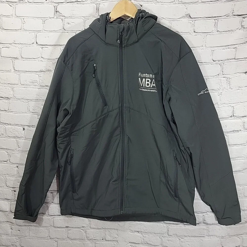 Eddie‎ Bauer Jacket Mens XL Huntsman MBA Utah State University Hooded